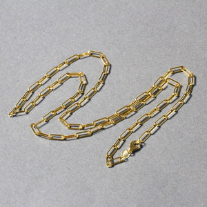 Sterling Silver Gold Plated Paperclip Chain (2.50 mm)