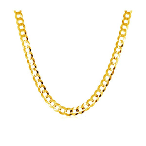14k Yellow Gold Solid Curb Chain (3.60 mm)