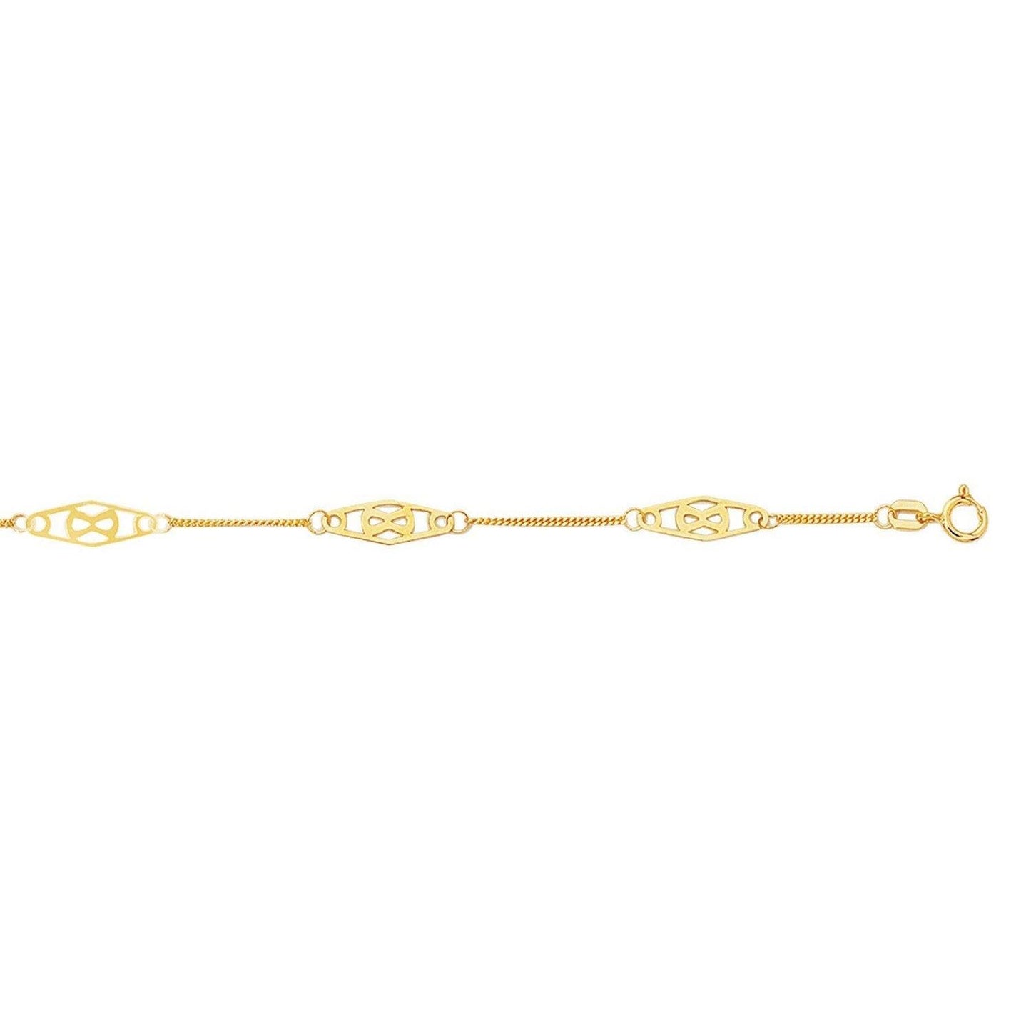 14k Yellow Gold Infinity Bracelet