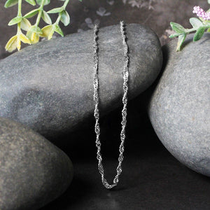 14k White Gold Singapore Chain (2.10 mm)