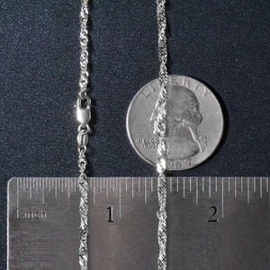 14k White Gold Singapore Chain (2.10 mm)