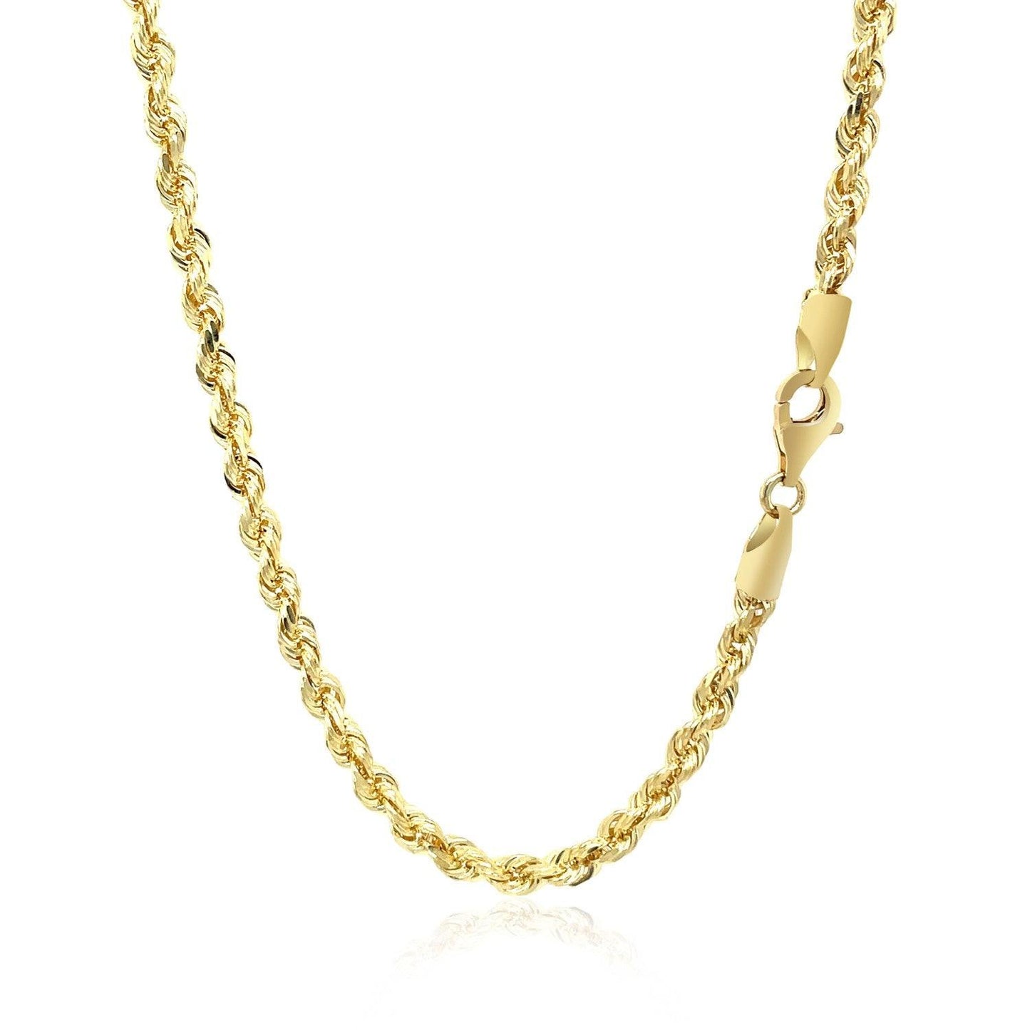 10k Yellow Gold Solid Diamond Cut Rope Chain (3.50 mm)