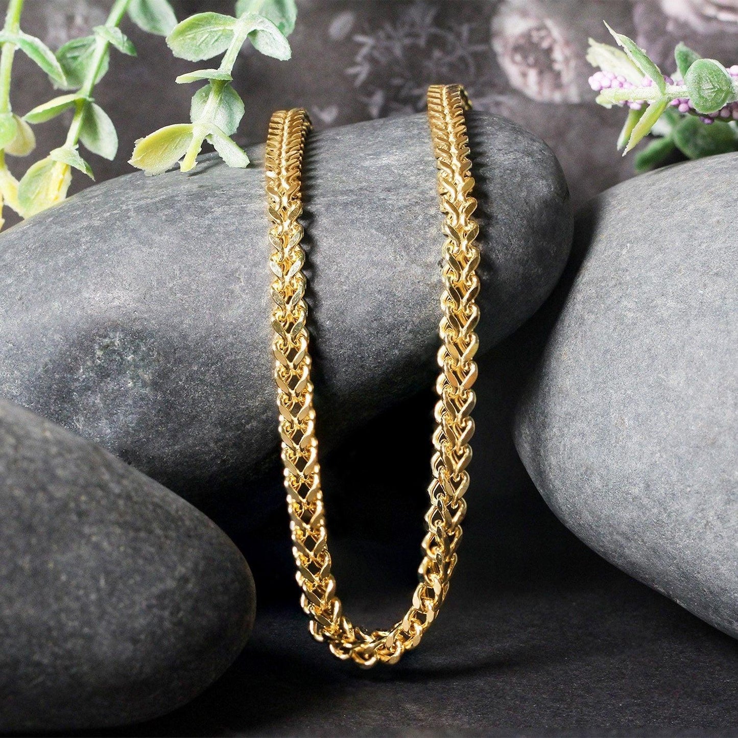 14K Yellow Gold Square Franco Chain (5.30 mm)