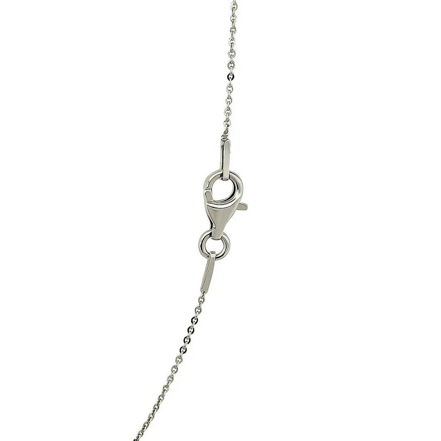 Sterling Silver Rhodium Plated Cable Chain (0.60 mm)