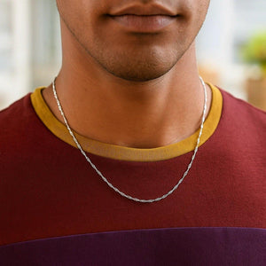 14k White Gold Singapore Chain (1.30 mm)