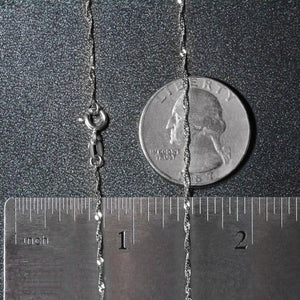 14k White Gold Singapore Chain (1.30 mm)