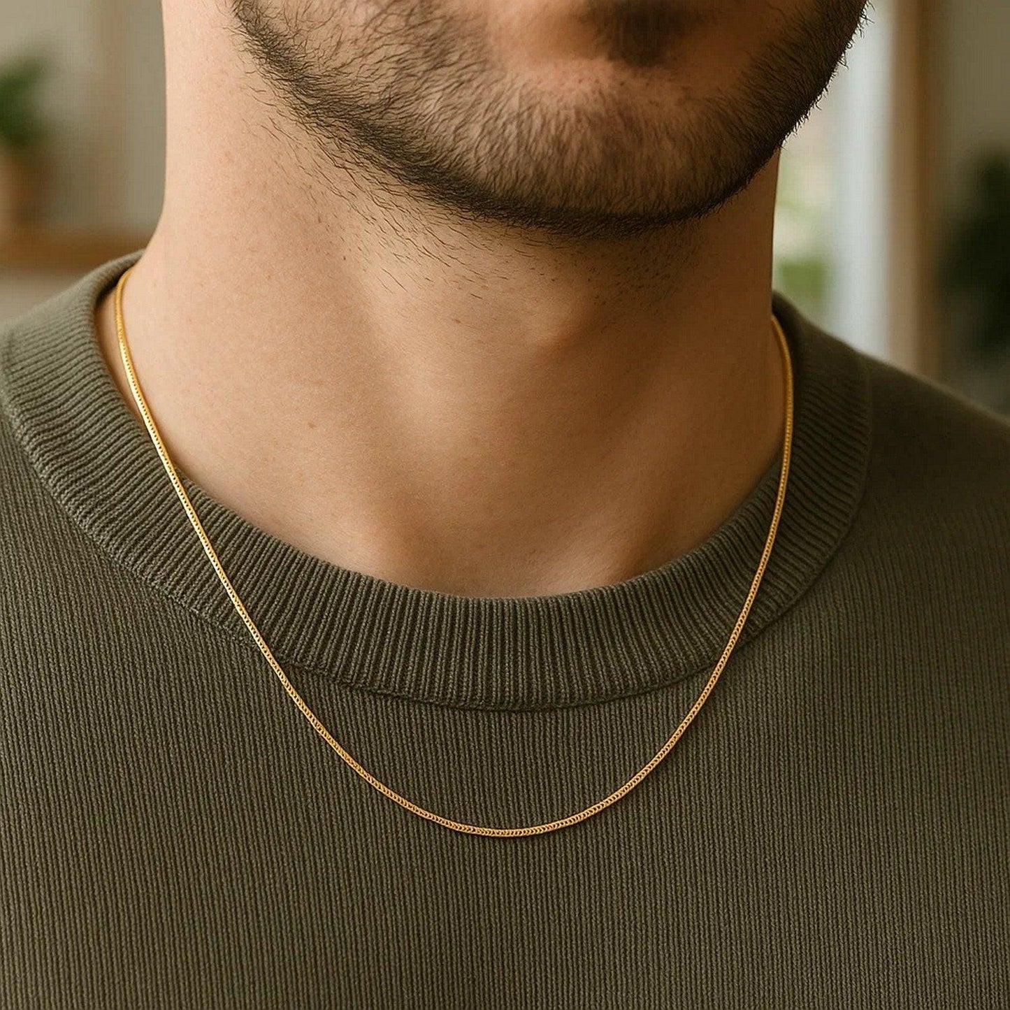 14k Yellow Gold Round Snake Chain (0.70 mm)