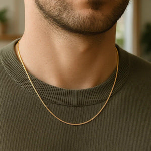 14k Yellow Gold Round Snake Chain (0.70 mm)