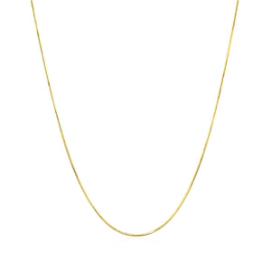 14k Yellow Gold Round Snake Chain (0.70 mm)