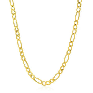 14k Yellow Gold Solid Figaro Chain (4.50 mm)