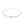 14k Yellow Gold and Sterling Silver Anklet with a Single Open Heart Station
