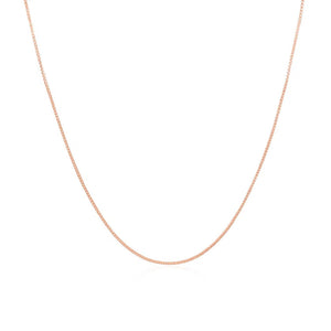 14k Rose Gold Classic Box Chain 0.60 mm