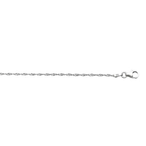 Sterling Silver 1.6mm Singapore Style Chain (1.50 mm)