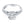 14k White Gold Trellis Diamond Engagement Ring