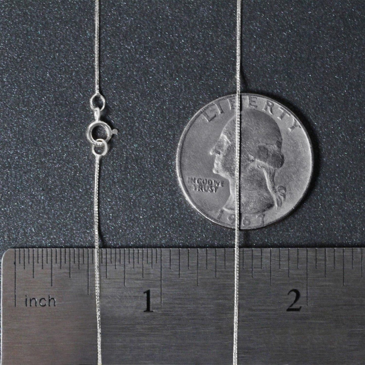 14k White Gold Classic Box Chain (0.45 mm)