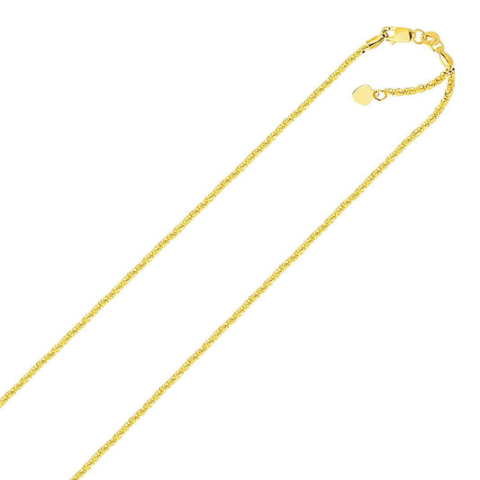 14k Yellow Gold Adjustable Sparkle Chain (1.20 mm)