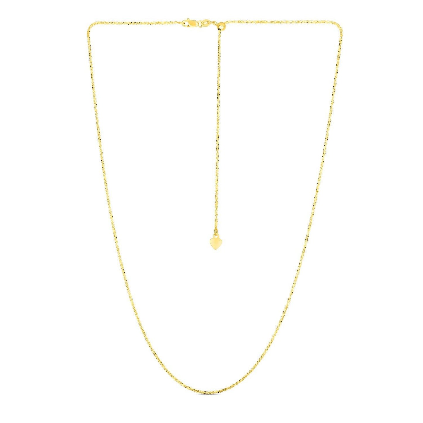 14k Yellow Gold Adjustable Sparkle Chain (1.20 mm)