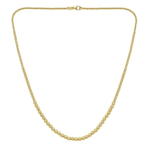 Graduated Bead Necklace in 14K Yellow Gold