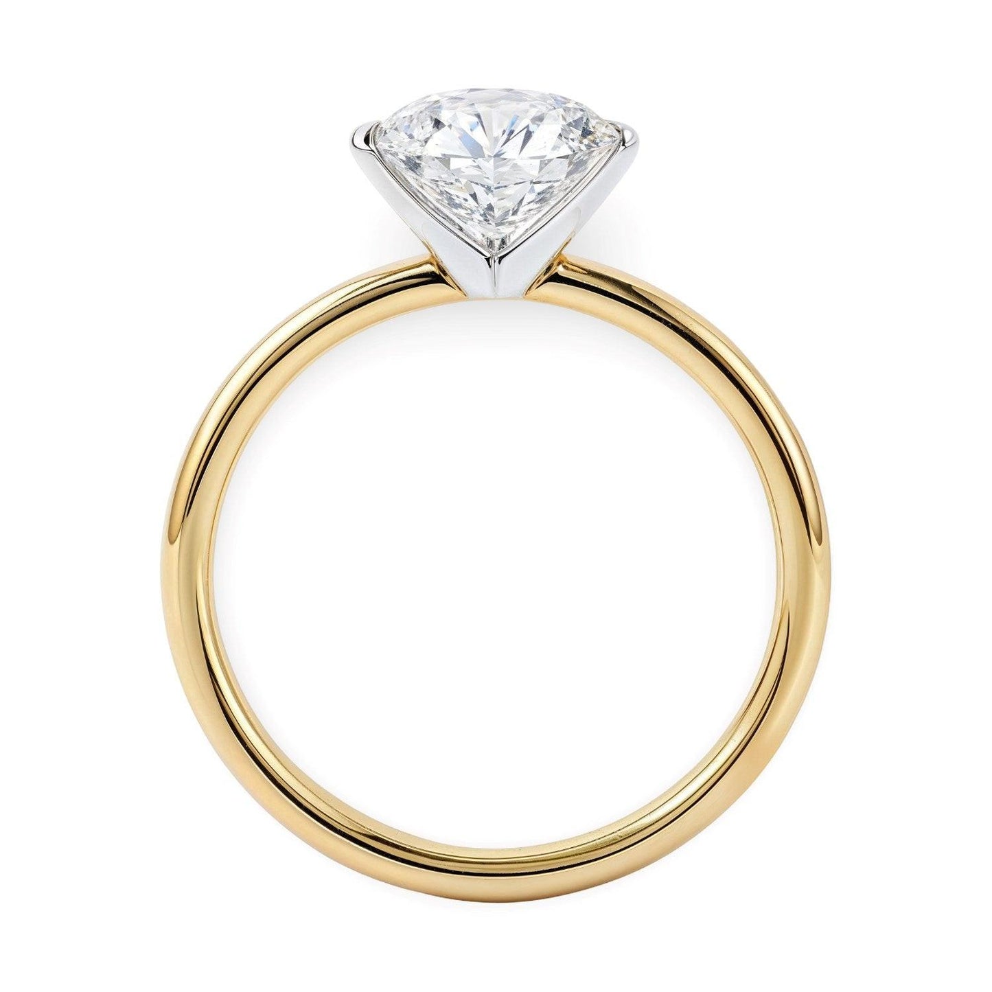 1 1/2 Carat Round Lab Grown IGI G/VS1 Diamond Solitaire Ring in 10K Yellow Gold