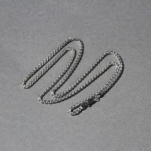 14k White Gold Round Wheat Chain (2.1 mm)