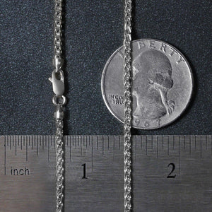 14k White Gold Round Wheat Chain (2.1 mm)