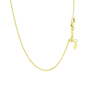 14k Yellow Gold Adjustable Cable Chain (1.10 mm)