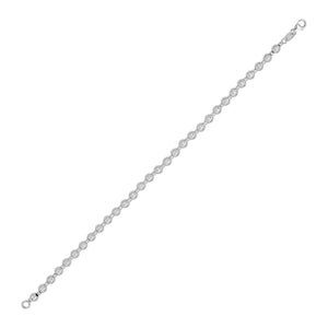 14K White Gold Disco Diamond Cut Bead Chain (4.00 mm)