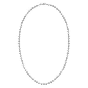 14K White Gold Disco Diamond Cut Bead Chain (4.00 mm)