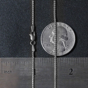 18k White Gold Round Wheat Chain (1.40 mm)