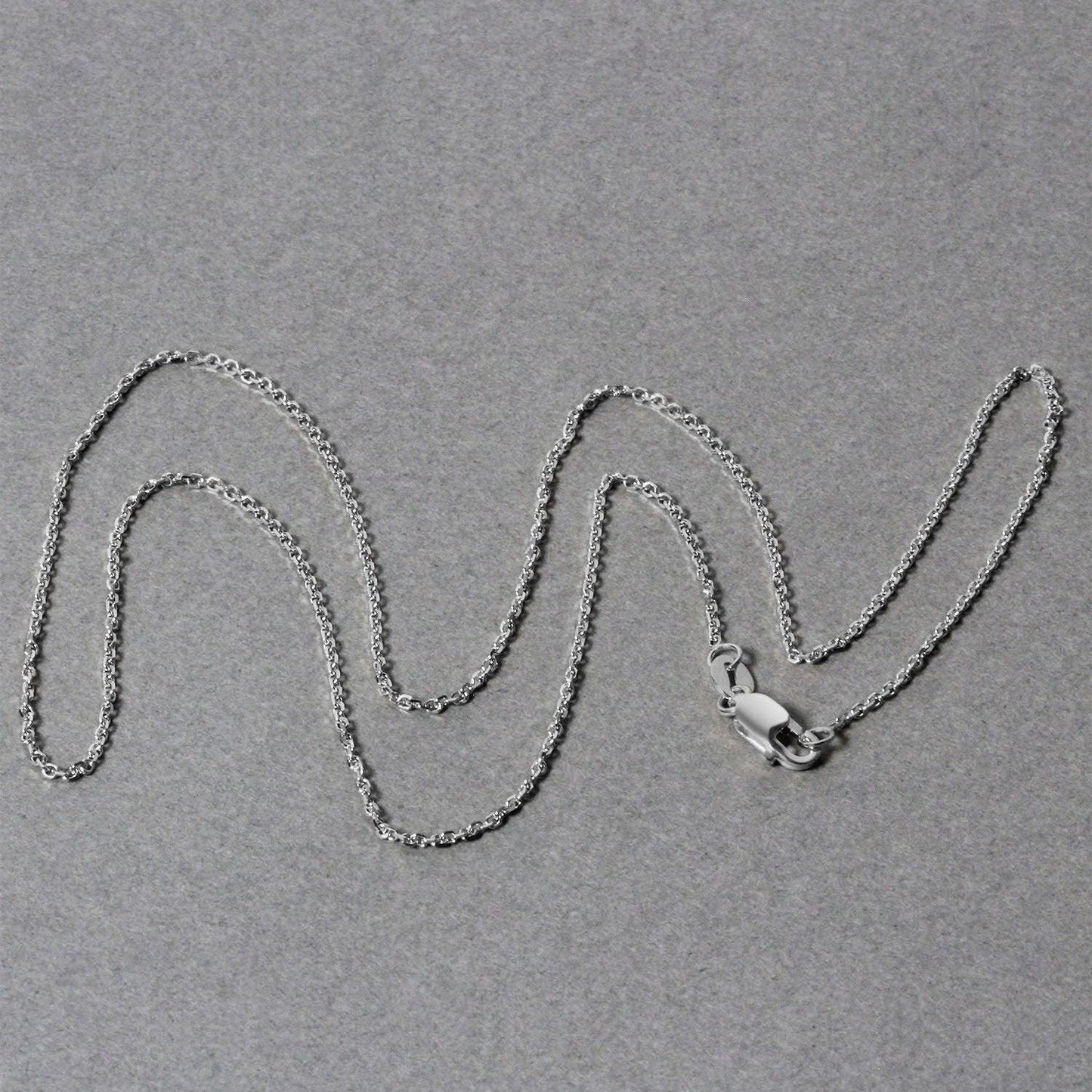 14k White Gold Diamond Cut Cable Link Chain (1.10 mm)