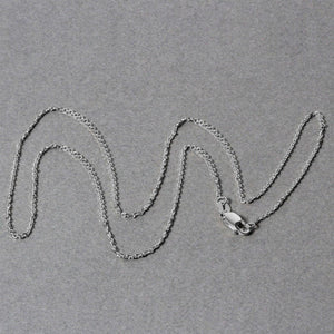 14k White Gold Diamond Cut Cable Link Chain (1.10 mm)