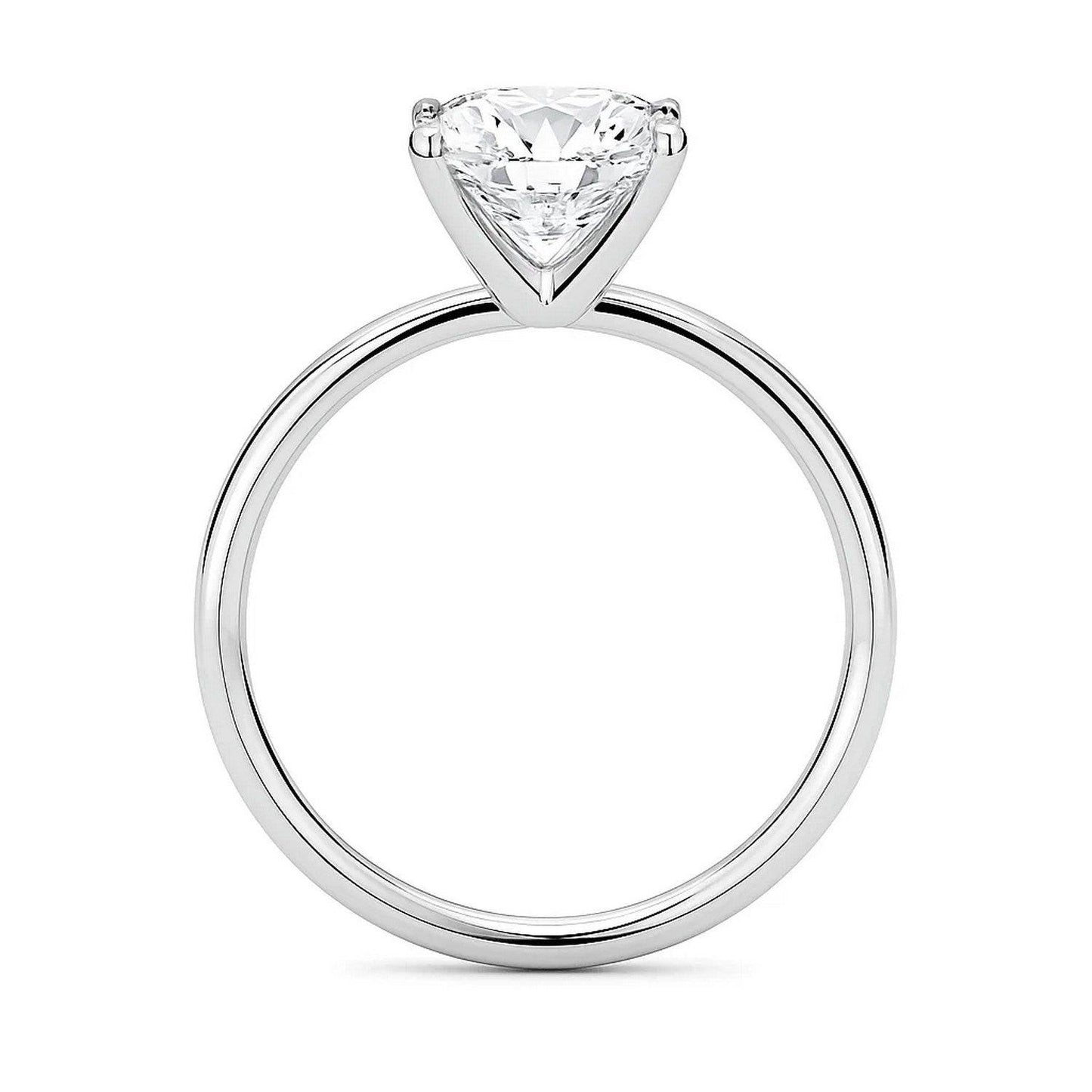 3 Carat Cushion Lab Grown IGI G/VS1 Diamond Solitaire Ring in 10K White Gold