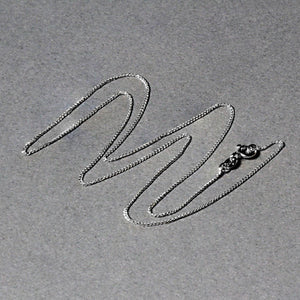 14k White Gold Diamond Cut Round Wheat Chain (0.60 mm)