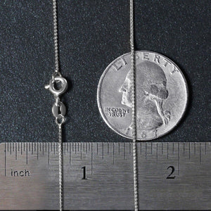 14k White Gold Diamond Cut Round Wheat Chain (0.60 mm)