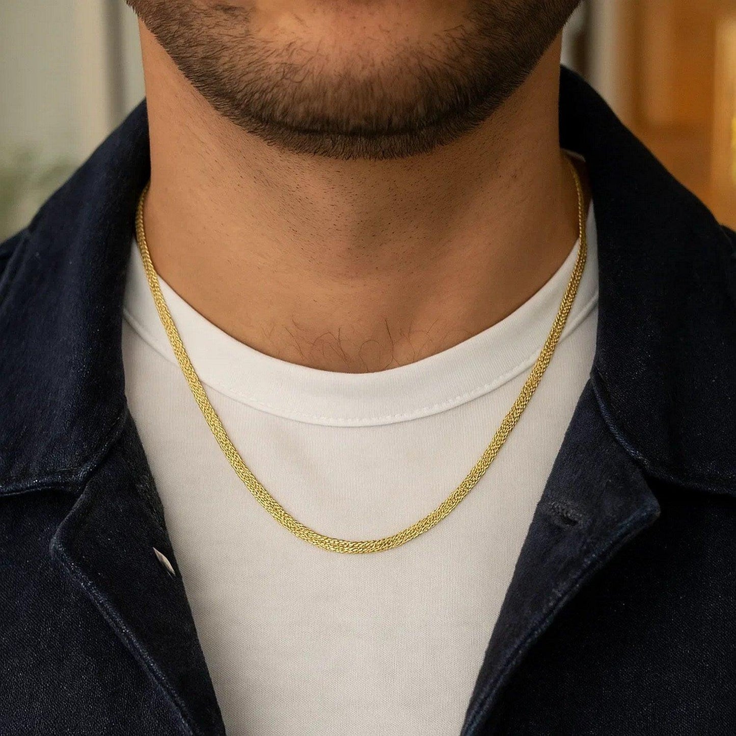 14k Yellow Gold Bismark Chain (2.50 mm)
