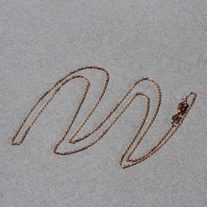 Diamond Cut Cable Link Chain in Rose Gold (0.87 mm)