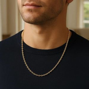 14k Yellow Gold Diamond Cut Cable Link Chain (3.0 mm)
