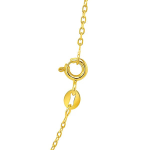 14k Yellow Gold Faceted Cable Link Chain (1.2 mm)