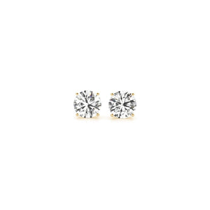 1 cttw Certified IGI Lab Grown Round Diamond Earrings 14k Yellow Gold (G/VS2)