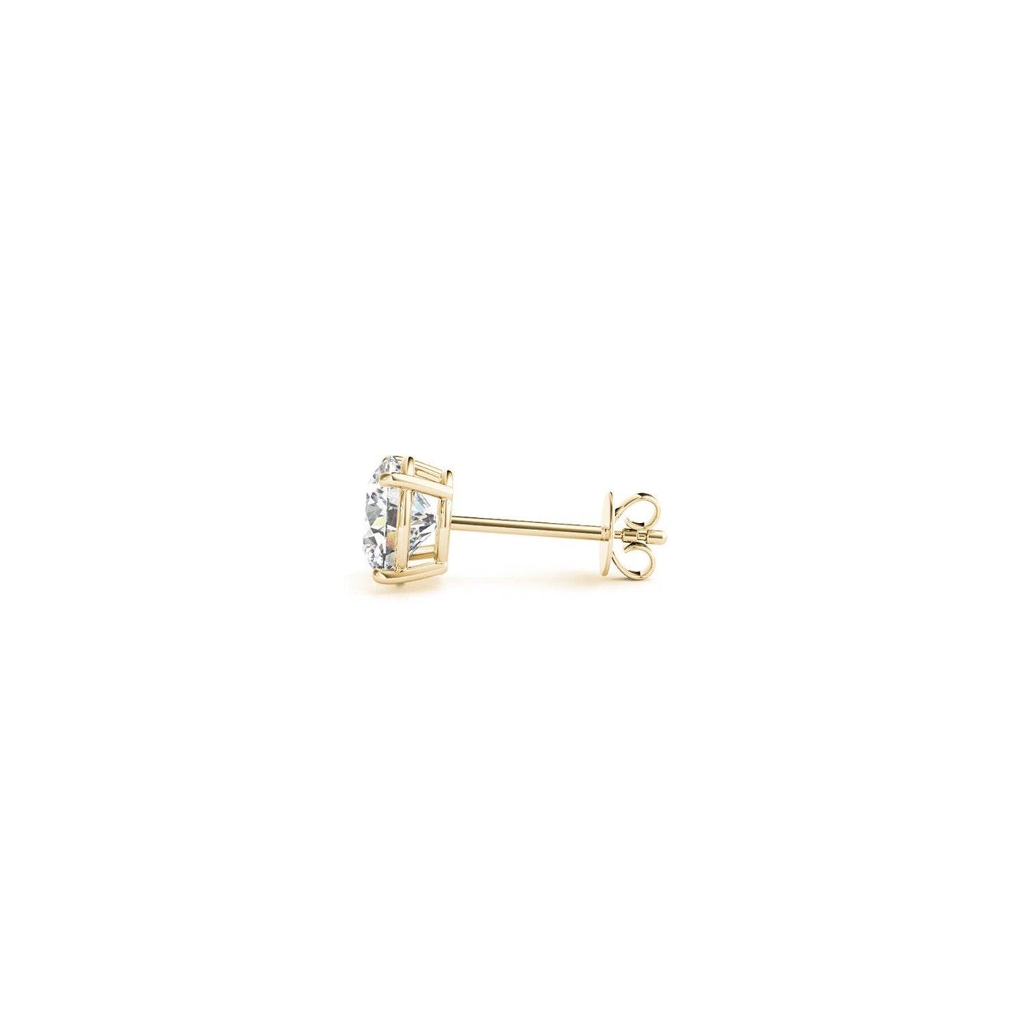 1 cttw Certified IGI Lab Grown Round Diamond Earrings 14k Yellow Gold (G/VS2)