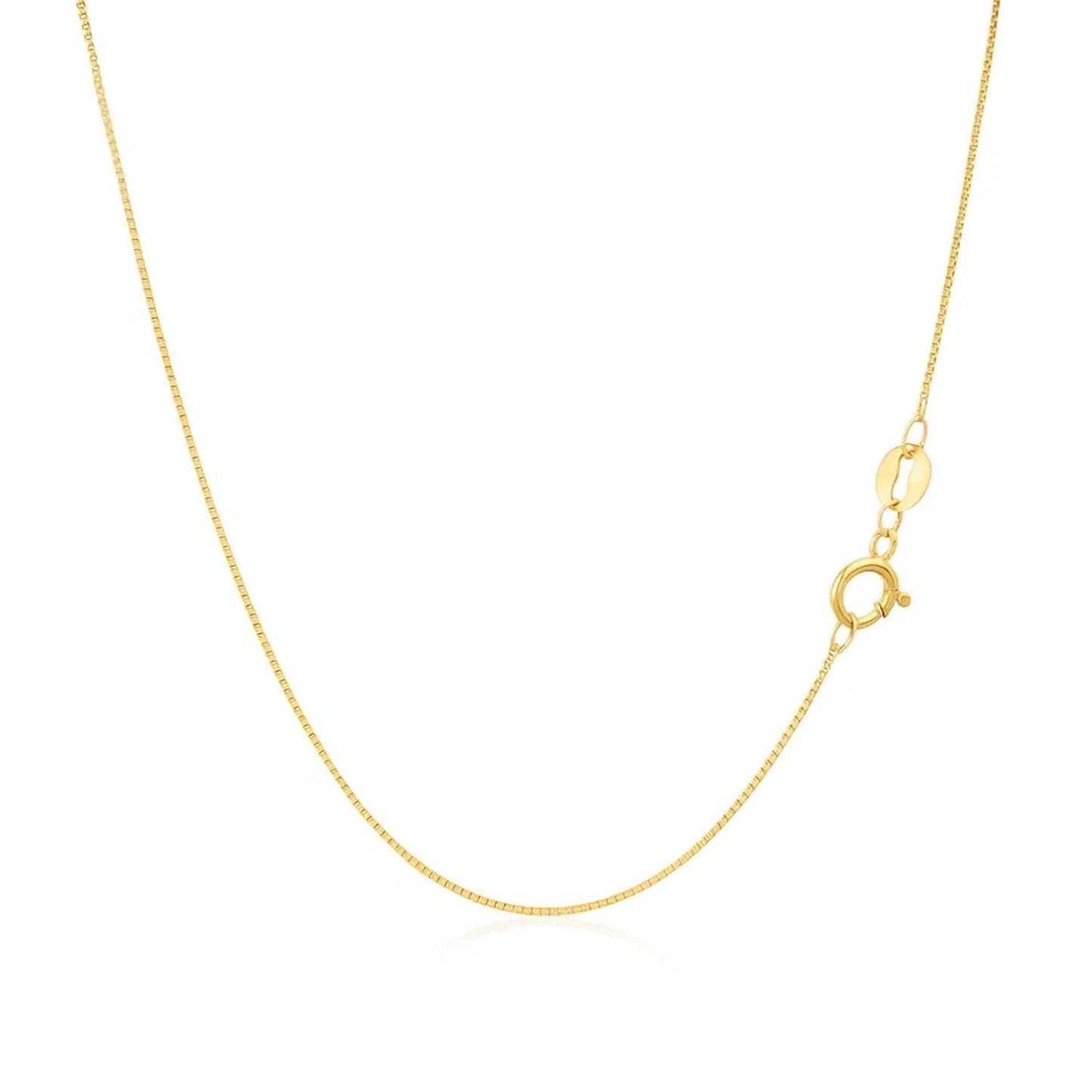 14k Yellow Gold Classic Box Chain (0.60 mm)