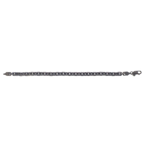 Sterling Silver Black Ruthenium Plated Oval Link Chain (5.60 mm)