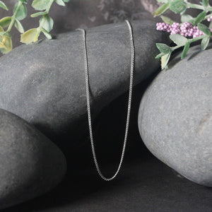 14k White Gold Gourmette Chain 1.0mm (1.00 mm)