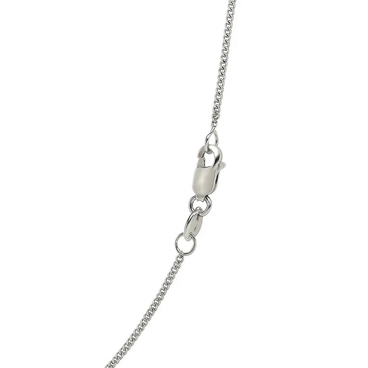 14k White Gold Gourmette Chain 1.0mm (1.00 mm)