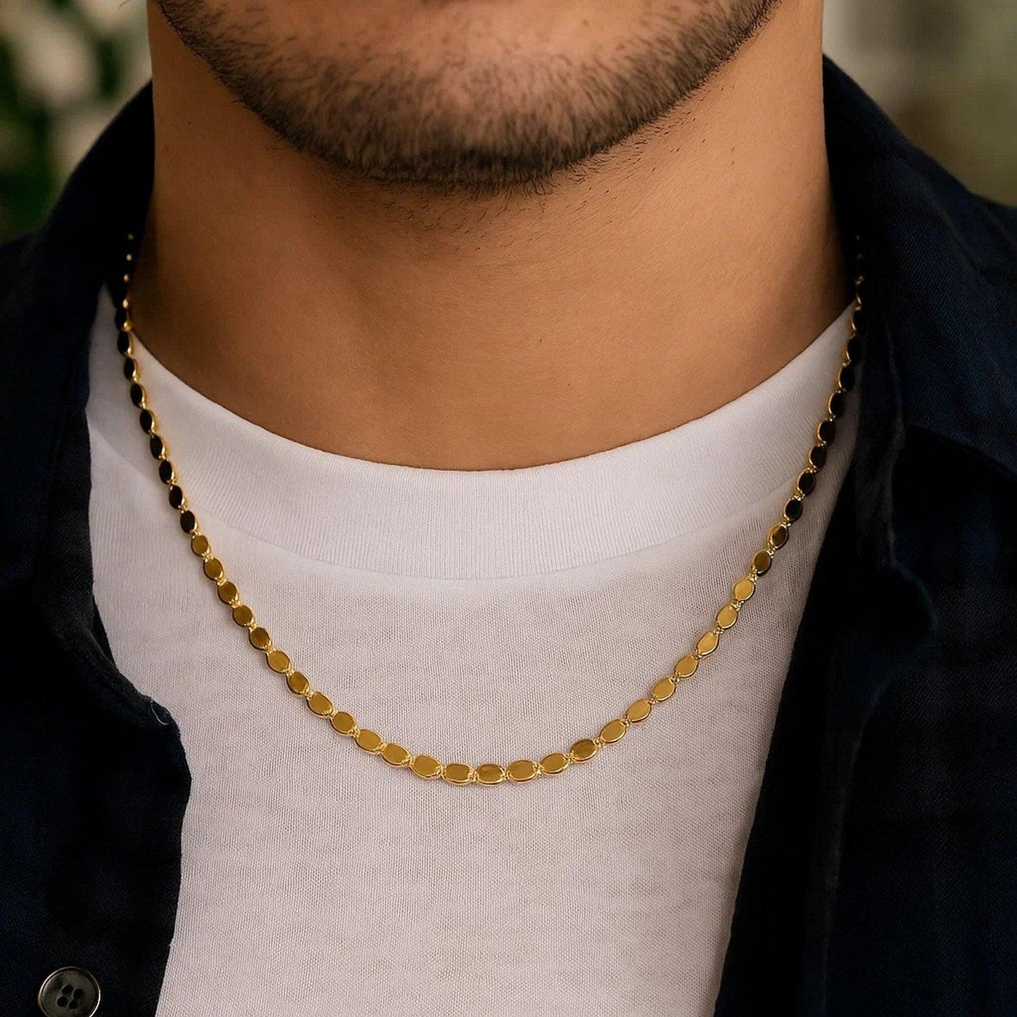 14k Yellow Gold Oval Mirror Chain (2.20 mm)