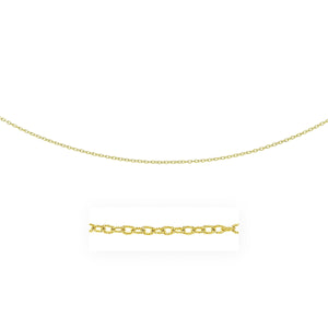 14k Yellow Gold Pendant Chain with Textured Links (2.50 mm)