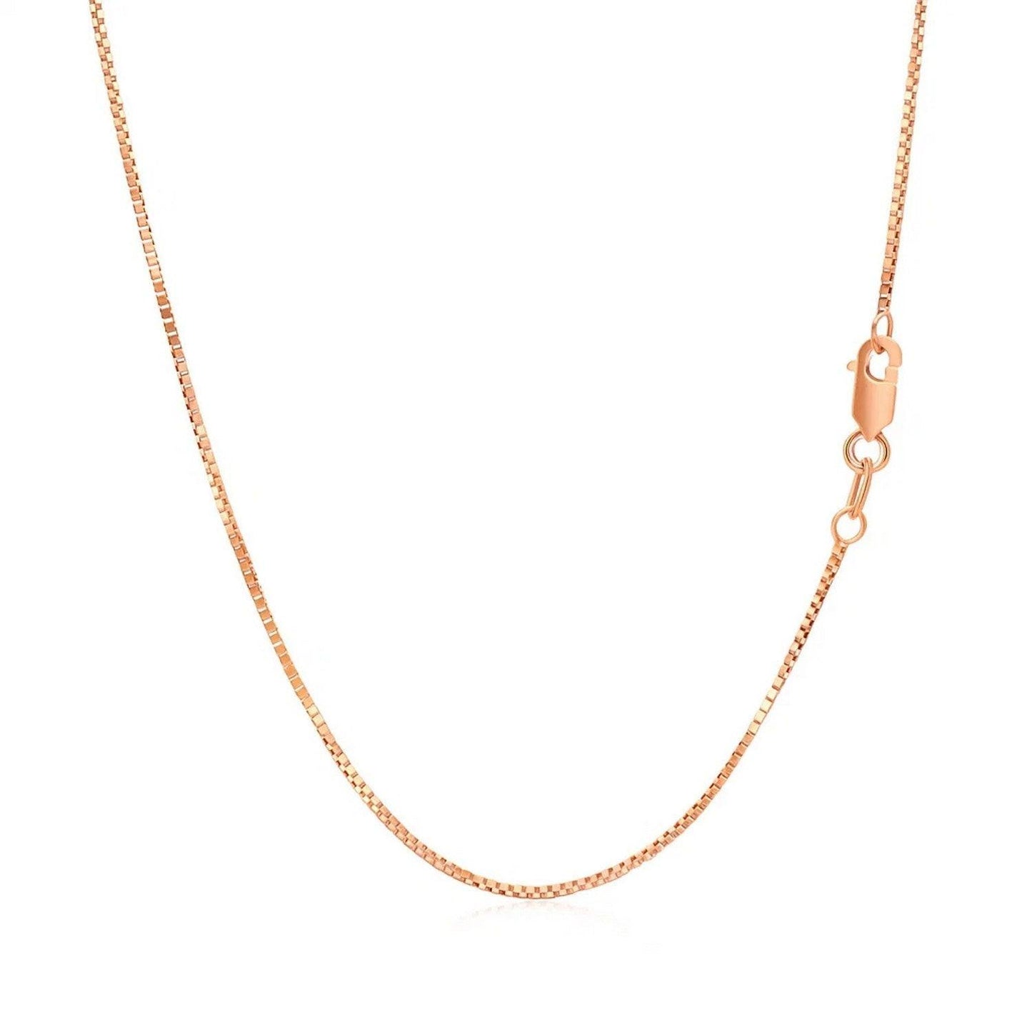 14k Rose Gold Classic Box Chain (0.73 mm)