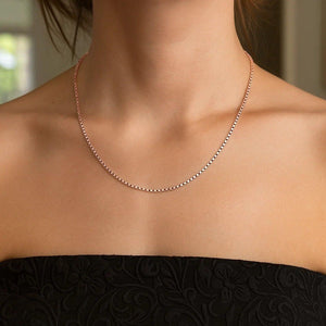14k Rose Gold Classic Box Chain (0.73 mm)