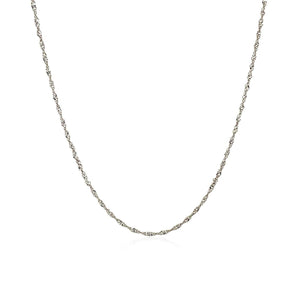 10k White Gold Singapore Chain  (1.10 mm)