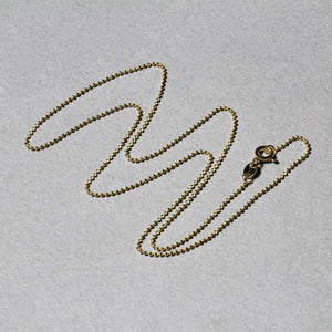 14k Yellow Gold Diamond-Cut Bead Chain (0.90 mm)